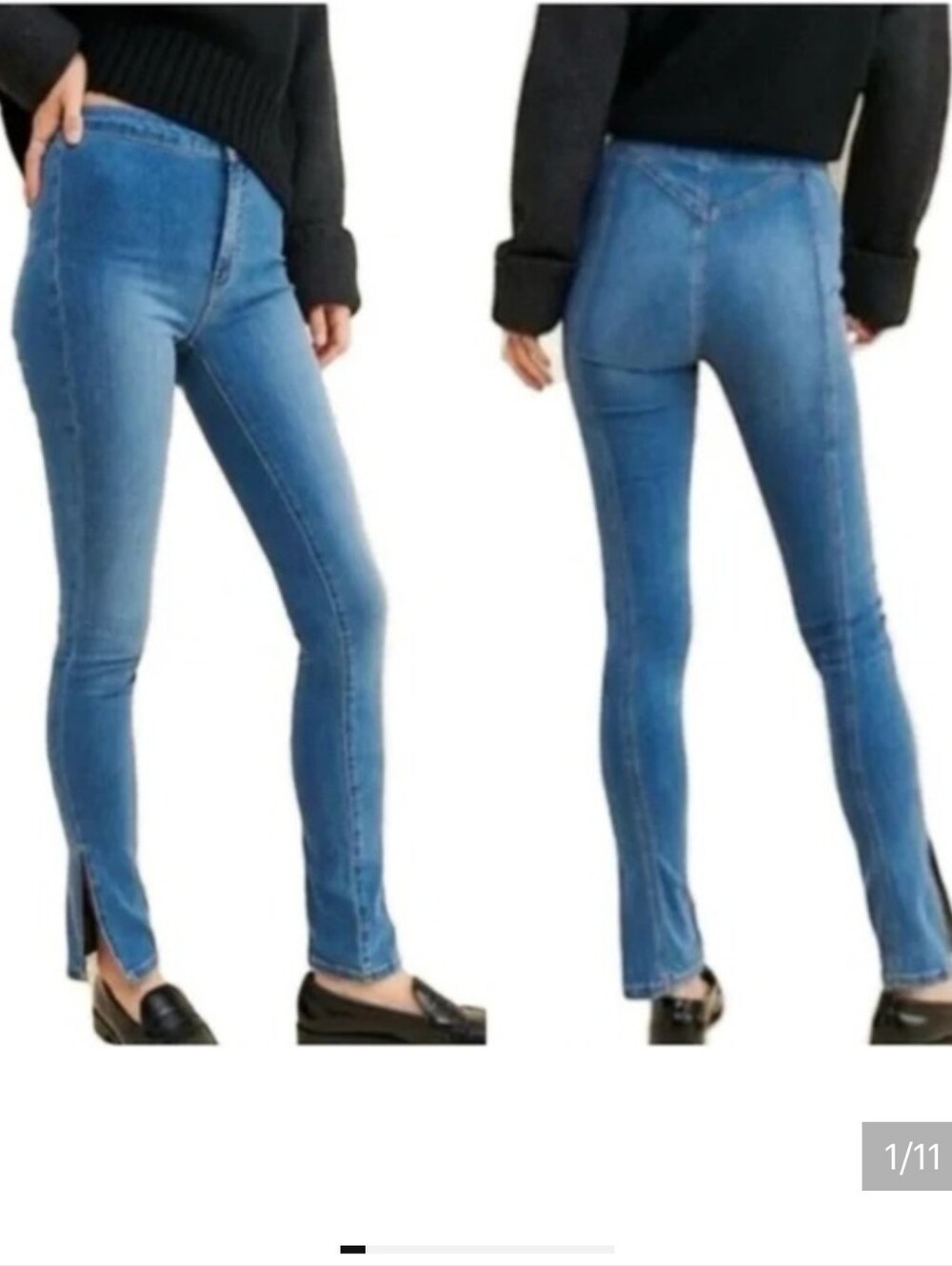 Free People Riley Split Jeans - Picture 2 of 9